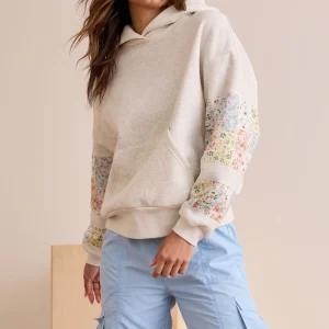 premium women's k pop alternative clothes hoodies y2k flower patchwork hoodie sweatshirt